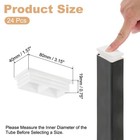 Rectangle Plastic Plug  24 Pcs 3 1 X 1 6  80 X 40mm Tubing Insert End Cap  White