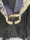 Vintage Violet Kay Kimono Blouse Jacket Multi Black Floral Lace Size Medium