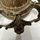 Antique Deco Era Cast Iron Ceiling Semi Flush Chandelier Light Fixture  1930 s