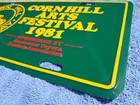 New York Corn Hill Festival 1981 Event Auto Display License Plate Rare Vgc 