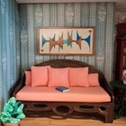 Atomic Age 1 12 Scale Miniature Mid Century Sofa Size Wall Art Wood Dollhouse