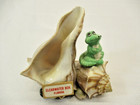 Clearwater Beach Florida Real Shell Souvenir Little Green Alligator Kitchy Vtg