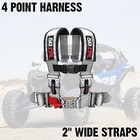 Pair Of 4 Point Safety Harnesses 2  W bypass Plug Fits Can-am Maverick X3 Silver