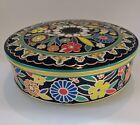 Vintage Daher Embossed Metal Decorative Floral Tin-made In England