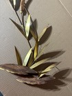 Vintage Metal Wall Sculpture Plant Leaves Nature Theme Wall Art Hanging  