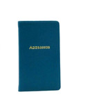 Address Book Pocket Size 3x5  Leather Soft Cover Graphic Image List 40 Blue