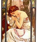 Night 1899 Times Of Day Series Vintage Poster Print Art Deco Nouveau Mucha Art
