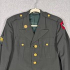 Vintage Us Army Uniform Dress Jacket 37s Wool Vietnam Wi National Guard Patches