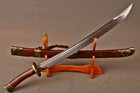 37  Sharp Handmade Chinese Phoenix Sword Qing Dynasty Dao Damascus Folded Steel