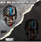 Usa Thin Blue Red Line American Flag Skull Sticker Decal Car Truck Window Pack