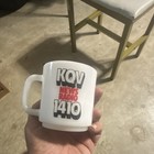 Lums Kqv News Radio 1410 White Advertising Mug Cup Red Black