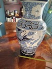 Golden Dragon Moriage Satsuma Immortals 16  Vase 6 5 At Opening  Bien- Hoa Style