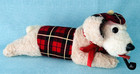 Jee Bee Elka Plush Sherlock Holmes Dog Pipe Smoking Tartan Plaid Vintage