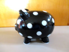 Black   White Piggy Bank
