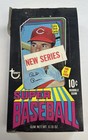 1971 Topps Super Baseball New Series Empty Card Box Mg30