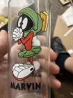 Warner Brothers Marvin The Martian 15 Oz Drinking Glass  Rare 