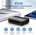Tenda Sg105 5-port Gigabit Ethernet Switch  Unmanaged Home Ethernet Switch