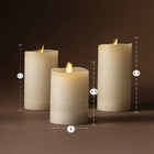 Luminara Flameless Pillar Unscented Wax Battery Operated Candles With Remote 3pc