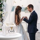 Card Box Wedding Card Box  Vintage Wedding Gift Card Holder Box Heart Lock  w 