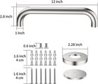 12 Inch Shower Grab Bar Satin Brushed Nickel  Stainless Steel Safety Grab Bar H
