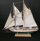 Wooden Sailboat Model Ship Sailboat Decoration Three Mast Falken