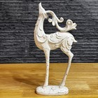 White Reindeer Figurine Christmas Deer Rustic Holiday Mantel Shelf Decor 12 Inch