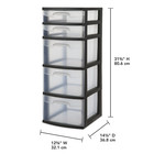 Sterilite 5-drawer Tower  Black