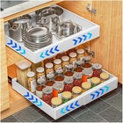 Pull Out Cabinet Organizer  2pack Expandable  Pull Out Drawers  Yfxcvsl  White