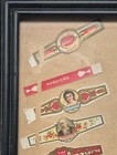 Antique Glass Faced Wood Framed Cigar Band Collection With Rare Pieces