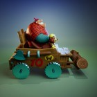 Unpainted Wacky Races Buzz Wagon 3d Printed Model Kit Uw