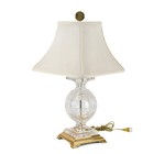 Crystal And Brass Table Lamp