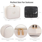 Makeup Bag With Mirror And Light Travel Makeup Train Case Cosmetic Bag Organizer
