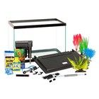 20 Gallon Complete Aquarium Tropical Fish Tank Kit With Led Lighting And Decor