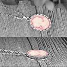 Vintage Pink Lady Queen Cameo Necklace Earring Ring Bracelet Women Jewelry Sets