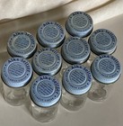 Vintage Unused Alka-seltzer Glass Bottle W  Lid Lot 1950   s     2 5    Tall    