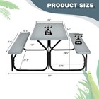 Costway Picnic Table Bench Set Outdoor Camping Backyard Garden Party All Weather