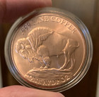 1 Oz Copper Round Indian Head Design  999 Fine Copper Secured In Capsule