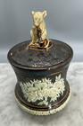 George Tinworth Doulton Lambeth Mouse Smoking Pipe Tobacco Jar Humidor 1885 A f