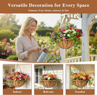 4 Pack Hanging Planter For Outdoor Plants 14 Inch Metal Hanging Flower Basket
