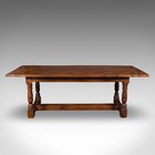 Antique Farmhouse Table  English  Elm  Country Kitchen  Dining  Victorian  1880