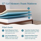 Lucid Gel Memory Foam Plush Mattress Twin  Twin Xl  Full  Full Xl  Queen  King 