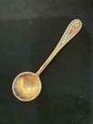 3 vtg Soviet Silver 875 Spoon Enamel Small Spices Or Medicine Miniature Russian