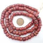 25  Strand Venetian Green Heart Glass Trade Beads Old Tribal African Collection