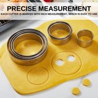 Round Cookie Cutter Set 304 Stainless Steel Cookies With Silicone Baking Mats