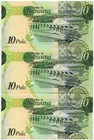 Botswana 2009  10 Pula P-30a  Lot Of 3 Unc Consecutive Numbers Notes  N003