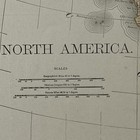 Antique 1889  2 Piece  Map Of North America 14   x11    Each 