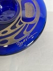 Roy H Vickers Cobalt Blue Glass Owl Candle Holder Canadian Indigenous Art Signed