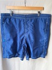 Mens Blue Board Shorts Elastic Waist Swim Trunks Casual Beach Wear