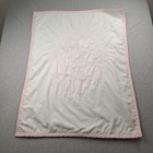 Vintage Crib Baby Blanket Rainbow Mouse Balloon Cloud Nursery Handstitched 80s