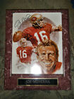 San Francisco 49ers Joe Montana Autographed Plaque Certificate Of Authenticity